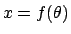 $x=f(\theta )$