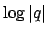 $\displaystyle \log \left\vert q \right\vert$